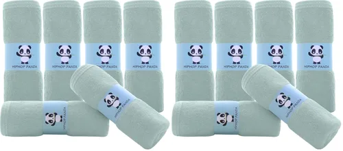 Vista 32 de HIPHOP PANDA Toallitas para bebé, rayón hecho de bambú - 2 capas ultra suaves y absorbentes, toallita facial de baño para recién nacidos - toallitas