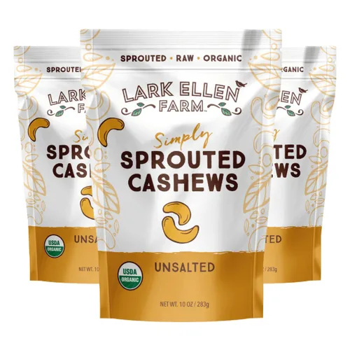 Vista 12 de Lark Ellen Farm Almendras germinadas orgánicas, sin sal – USDA orgánicas, crudas, veganas, sin gluten, sin OMG, aptas para paleo, aperitivo