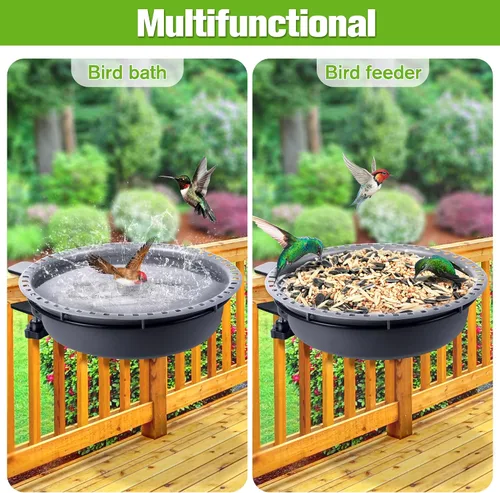 Vista 4 de Saillong Baños para pájaros para exteriores, comedero de agua para colibríes, para jardín, patio, césped, ideal para atraer pájaros