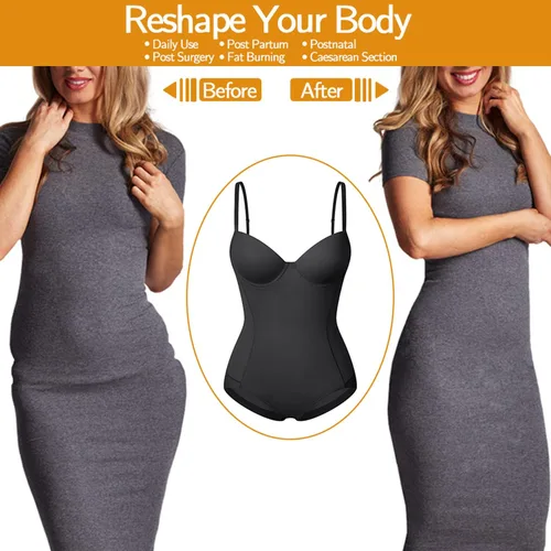 Vista 5 de SOEPCNEI Shapewear for Women, Women's Sexy Bodysuit, Tummy Control Fajas Body Shaper with Lace cutouts Butt Lifter.