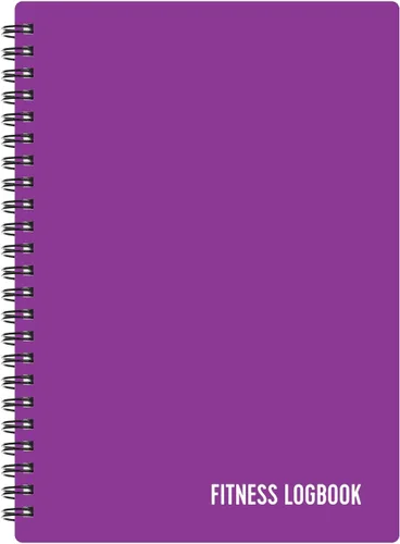 Vista 10 de Cuaderno de registro de fitness (negro) – Diario de entrenamiento A5 sin fecha para hombres y mujeres – cubierta de plástico y papel grueso – Agenda