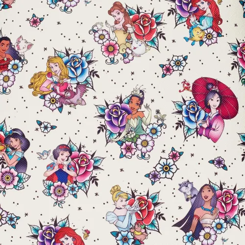 Vista 7 de Loungefly Disney Princess Tattoo AOP Mini Backpack