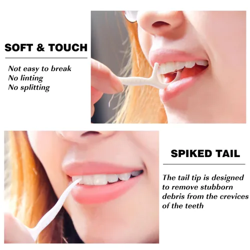 Vista 5 de Estuche portátil para hilo dental, almacenamiento de 10 palillos para adultos en caja. La mejor herramienta para la limpieza de dientes y el cuidado