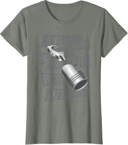 Vista 17 de Build It Tune It Race It Break It - Camiseta para entusiastas de los coches de carreras, talla S Negro