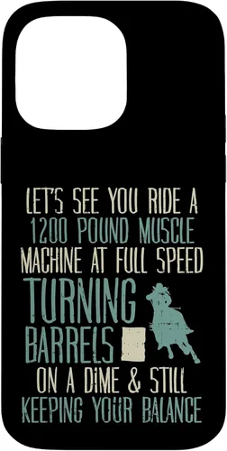 Vista 21 de 1200 Pound Muscle Turning Barrels Racing Rodeo Horse Gift Case for iPhone 17