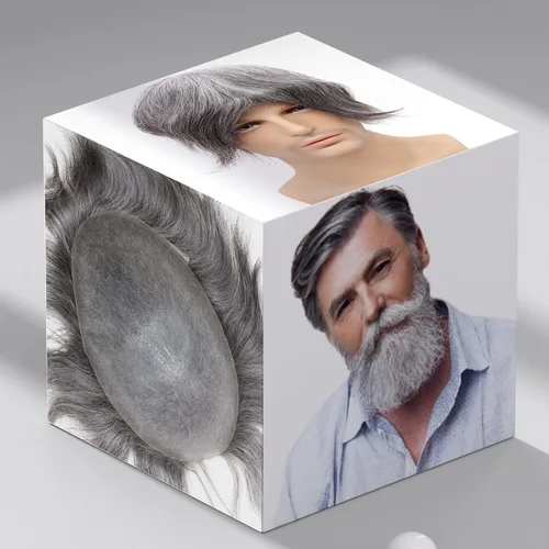 Vista 18 de toupee tupé para hombres 0.002 in ultra suave, transparente, piel fina, toda línea capilar natural con bucle en V para hombre, pelucas de sistemas