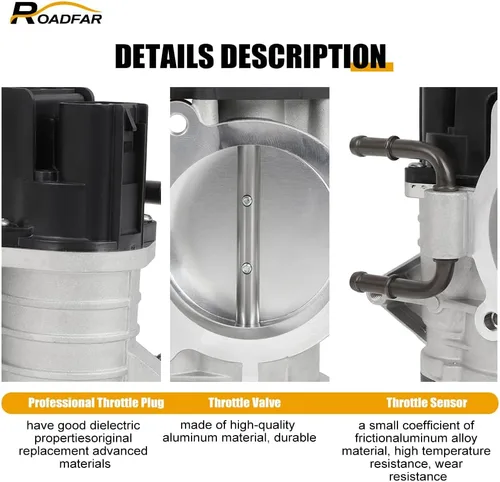 Vista 2 de Cuerpo del acelerador eléctrico de inyección de combustible: TB1177 ROADFAR Fit para Hyundai para Azera 3.3L 3.8L 07-11, para Hyundai para Veracruz