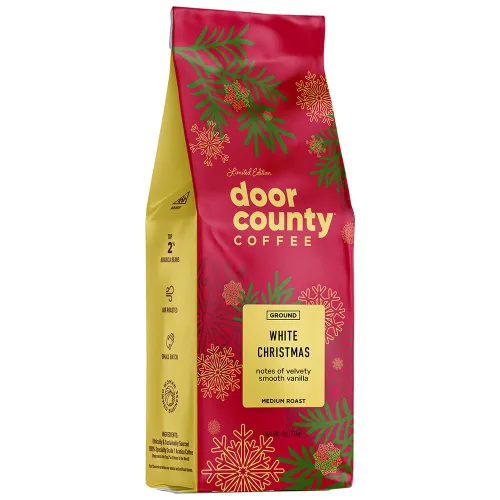 Vista 4 de Best Sellers - Regalo de café con sabor navideño, café Door County, tostado medio, 3 bolsas (8 onzas)