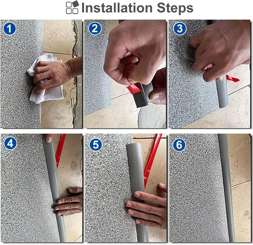 Vista 5 de Tira de transición autoadhesiva para umbral de alfombra a madera, cubierta protectora de borde de suelo ligera, para transiciones con diferencias