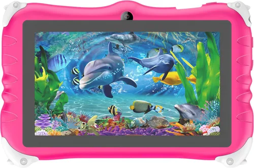Vista 7 de Supersonic SC-780KT Sonic 7jr, tablet infantil de 7 pulgadas, Android 15 con Bluetooth 4.2, Octa-Core 1.5GHz, 3GB RAM, 32GB de almacenamiento