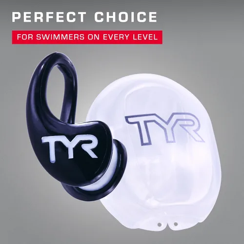 Vista 5 de TYR, pinza de natación Ergo Lightweight Polyurethane Frame Hypoallergenic TPR Nose Pads Ideal for Front Mount Snorkels 100% Latex-Free