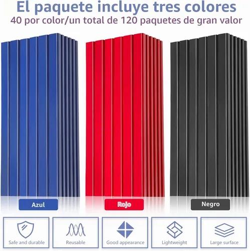Vista 3 de Epakh - 120 lápices de carpintero de 7 pulgadas, octagonal, rojo, azul