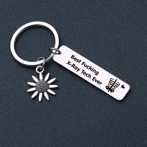 Vista 6 de NOTHERS RSZOTW X-Ray Tech Gift Radiología Regalo de ecografista Radiología Tecnología Llavero Radiología Tecnólogo Joyería Radiología Joyería