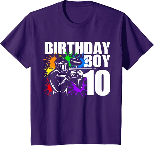 Vista 14 de Camiseta de 10 años de antigüedad, fiesta de cumpleaños para niños, Negro, S