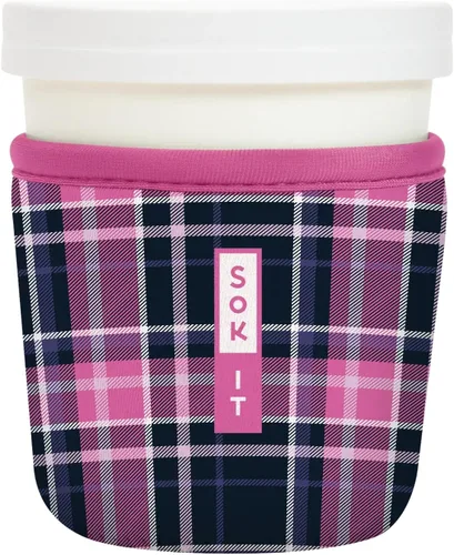 Vista 174 de Sok It IceCreamSok - Funda de neopreno aislada (flores abstractas, pintas de helado cónicas)