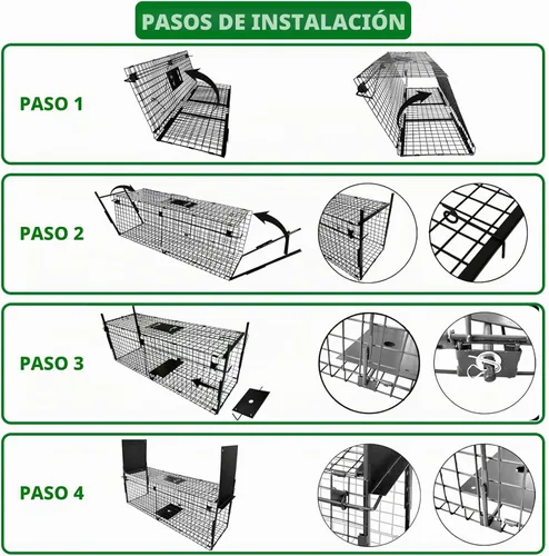 Vista 5 de Thealyn Trampa de jaula para animales de 32 x 13 x 10 pulgadas, trampa