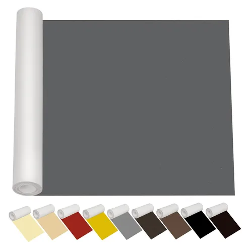 Vista 7 de Kit de parches de reparación de cuero para muebles de 12.6 x 60 pulgadas, cinta de cuero autoadhesiva duradera e impermeable beige, parche de cuero
