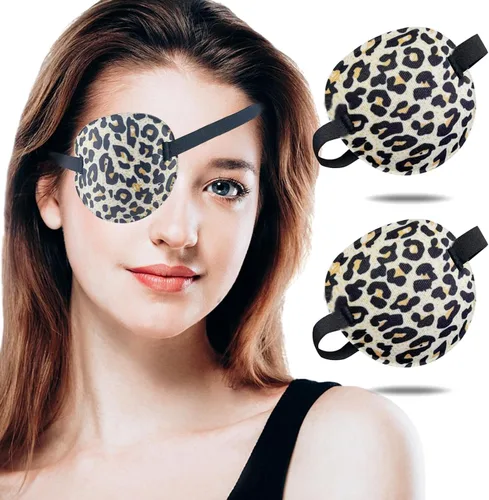 Vista 13 de 2 parches oculares ajustables para tratar la ambliopía u ojo vago, válidos para el ojo derecho o izquierdo, color negro