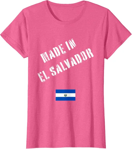 Vista 15 de Camiseta divertida Made in El Salvador con bandera