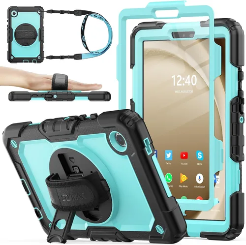 Vista 36 de SEYMAC stock Funda para Samsung Galaxy Tab A8 de 10.5 pulgadas, funda de protección contra caídas de cuerpo completo con protector de pantalla