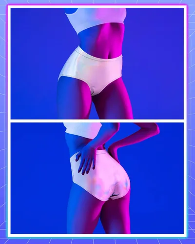 Vista 4 de Faldas de lentejuelas con borlas y pantalones cortos metálicos para mujer