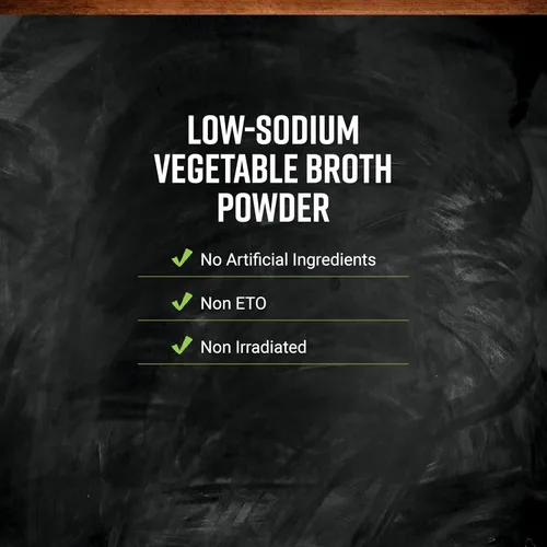 Vista 3 de Frontier Co-op Caldo en polvo con sabor vegetal, 1 libra a granel, bajo en sodio, cebolla, ajo, zanahoria, albahaca, cúrcuma, semillas de apio