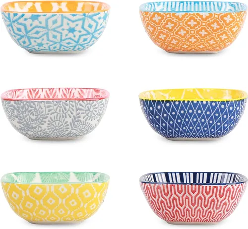 Vista 13 de Selamica Juego de cuencos de cerámica para salsa de soja pequeños, tazón de inmersión de 3 pulgadas, plato de salsa de soja de 2.7 oz, tazón mini
