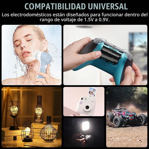 Vista 7 de POWEROWL Baterías AA recargables, alta capacidad de 2800 mAh, batería Premium NiMH doble A -12