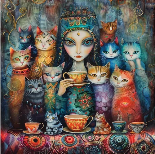 Vista 4 de Anatolian Puzzle -Cat Gallery, Rompecabezas de 1000 piezas, #1200