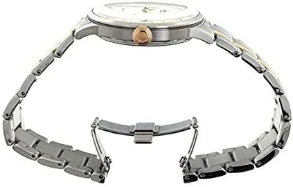 Vista 3 de Orient Bambino Reloj automático con esfera plateada RA-AC0004S, Oro Rosa, Mecánico