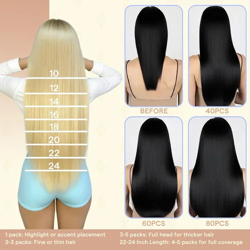 Vista 9 de Full Shine - Extensiones de cabello humano con cinta adhesiva, 10 pulgadas, sin costuras, color 1 negro azabache de 1.06 oz, cinta invisible
