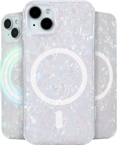 Vista 61 de LONLI Hue - para iPhone 15 Pro Max [Compatible con Magsafe] - Funda de teléfono floral dorada - [Amortiguador de 360°] - Funda de teléfono linda
