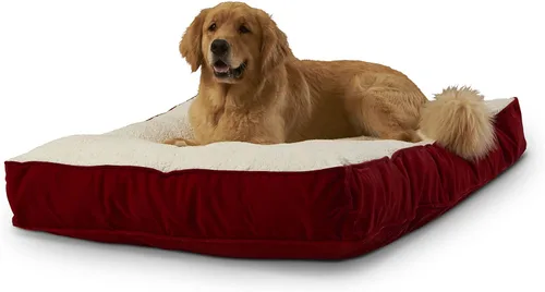 Vista 15 de South Pine Porch Buddy - Cama rectangular reversible de microfibra para perro con funda extraíble, lavable a máquina, cacao, extra pequeña