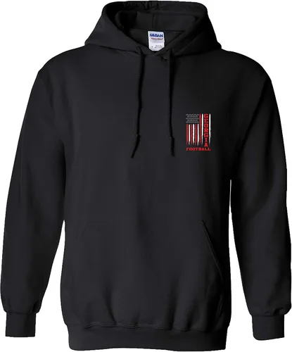 Vista 17 de Sudadera con capucha unisex de la bandera americana del color del equipo de fútbol