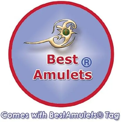 Vista 5 de BestAmulets Amuleto mágico grande en forma de moneda donut protección poderes cornalina gema suerte encanto collar