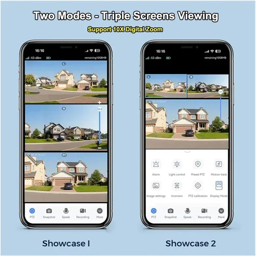 Vista 5 de Triple Lens 4G Outdoor Security Camera Camera No Card
