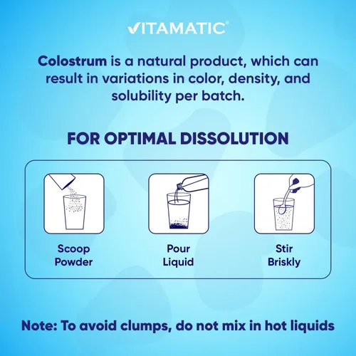 Vista 3 de Vitamatic Calostro bovino + colágeno en polvo, suplemento para la salud intestinal, crecimiento del cabello, belleza, recuperación muscular y apoyo