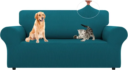 Vista 62 de LURKA Fundas elásticas para silla y sofá de 1 pieza, Fundas para sofá con protector elástico en la parte inferior para niños y perros