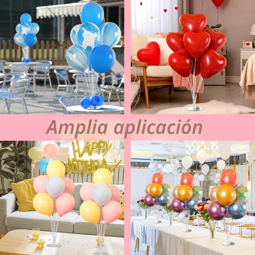 Vista 7 de Juego de 4 soportes para globos, kit de arco de globos para fiesta