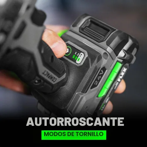Vista 5 de FLEX FX1331-1A taladro inalámbrico sin escobillas de 24V 1/4-pulgada compacto con modo de tornillo autoperforante, kit con batería de litio de 2.5Ah