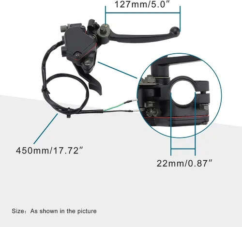 Vista 2 de GOOFIT 7/8" palanca de freno engrasador pulgar acelerador reemplazo para Taotao Alpha Baja Kazuma ATV Go Kart