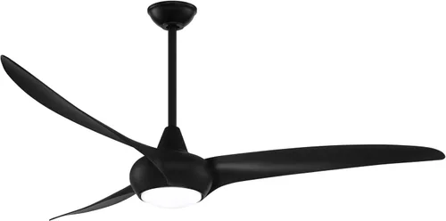 Vista 6 de Minka-Aire Ventilador de techo F845-CL Light Wave de 44" con luz LED y control remoto en acabado carbón
