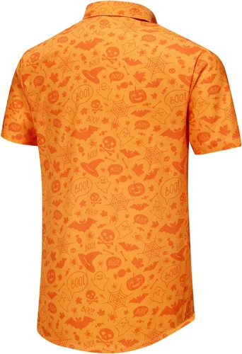 Vista 23 de KYKU - Camisa hawaiana funky para hombre, ropa tropical para vacaciones en Palm Beach
