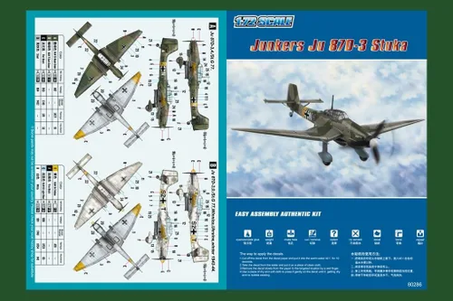 Vista 4 de Hobby Boss Junkers Ju 87D-3 Stuka Kit de montaje fácil