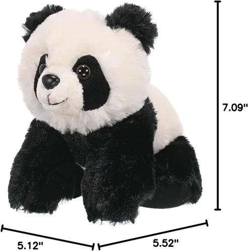 Vista 2 de Wild Republic Peluche de panda, animal de peluche, regalos para niños, Cuddlekins de 8 pulgadas, blanco y negro