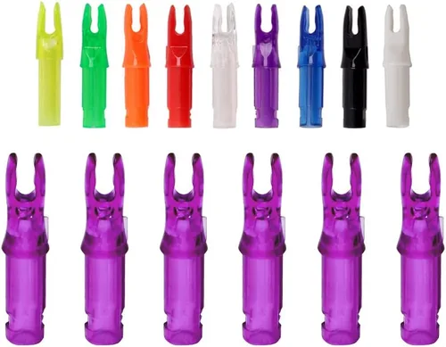 Vista 10 de 50 paquetes de flechas de arco con encoques - Insertos de flecha para flechas de carbono. Encoques de flecha de plástico de.244/6.20mm para tiro