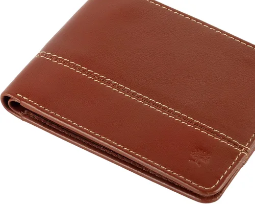 Vista 7 de AULIV - Billetera plegable para hombre 3.1x4.3 in - Protección Rfid, tarjetero con ventana de identificación, billetera de cuero de grano completo