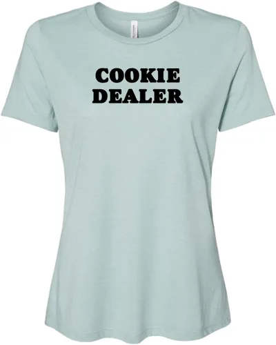Vista 22 de Cute Women's Screen Printed Crew Neck Tee, Shirts With Sayings, Dusty Blue or Olive