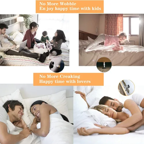 Vista 7 de 4 herramientas antivibraciones para marco de cama, tapones de cabecera ajustables roscados, para evitar que se aflojen, marco de cama, soporte