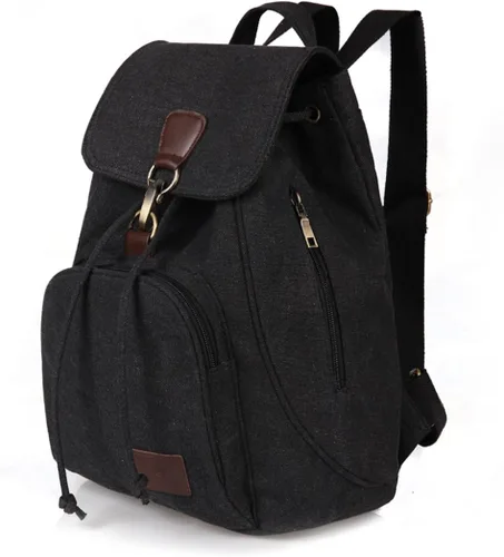 Vista 17 de Mochilas de lona a la moda, bolso casual para compras al aire libre, mochila deportiva, senderismo, viajes, bolsa multiusos, Café, Mochilas